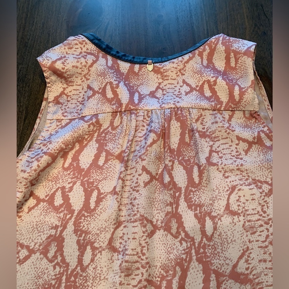 Rudsak Snake Print Dress Sleeveless Size Small Faux Leather Collar Belt Missing. - Picture 13 of 16